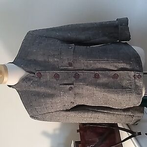 Vintage 1990s Y2K herringbone 12 coat